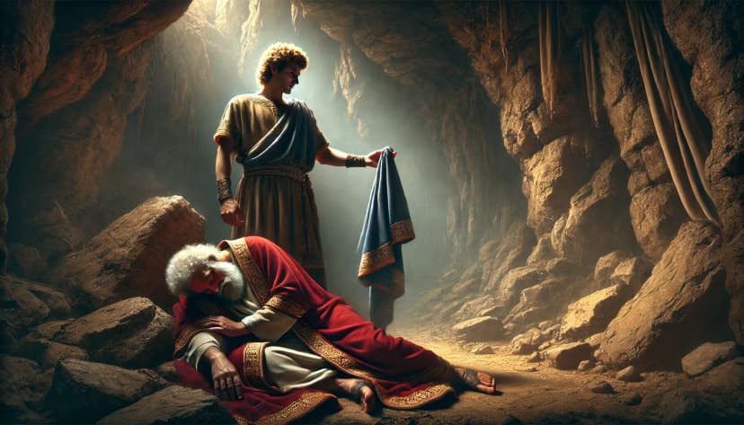 David spares Saul’s life